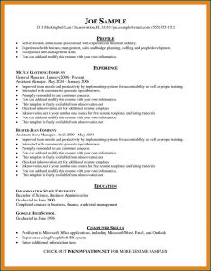Resume Examples Printable