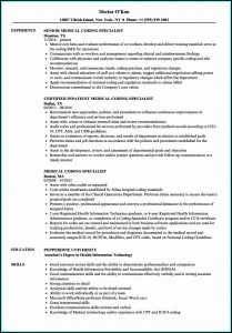 Resume For Medical Coding