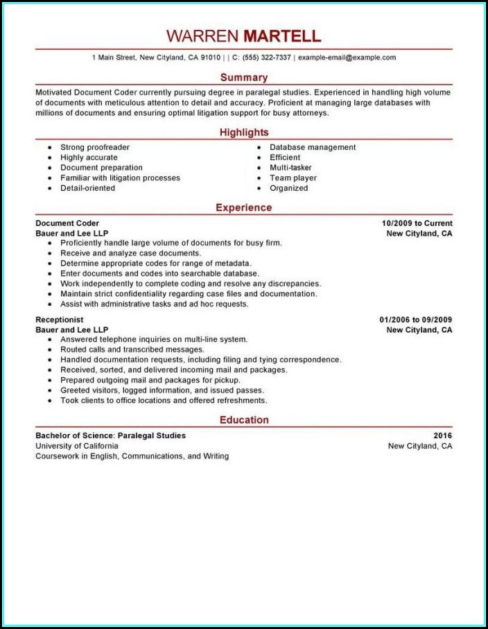Resume For Medical Coding Specialist