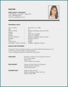 Resume Format Free Download In Ms Word For Freshers
