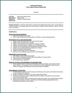 Resume Template Teachers Aide