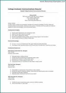 Resume Templates For College Applications