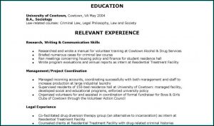 Resume Templates For Sociology Majors