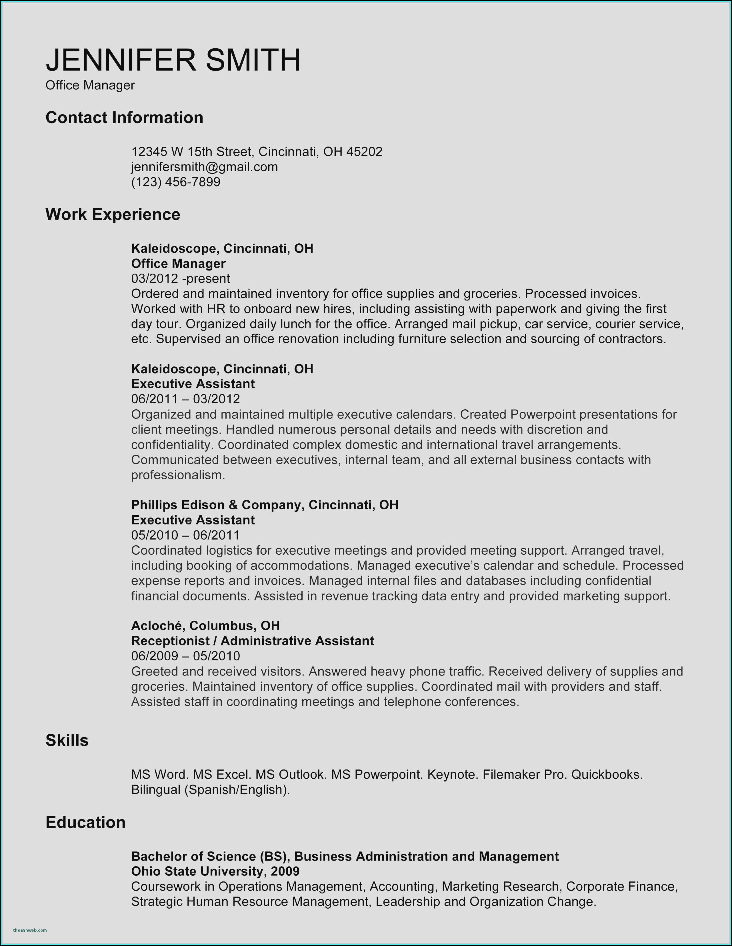 Resumes Templates For Word