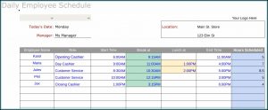 Rotating Shift Schedule Template Excel