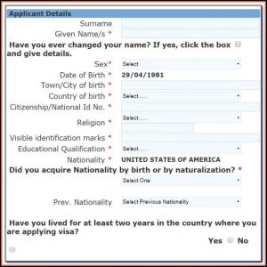 Russian Tourist Visa Application Form For Us Citizens