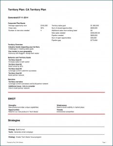Sales Territory Plan Template