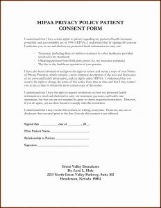 Sample Hipaa Form For Patients