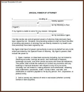 Sample Indiana Durable Power Of Attorney Form