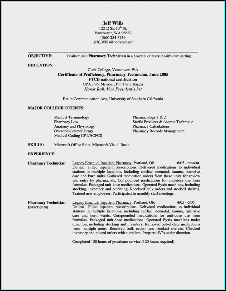 Sample Resume For Experienced Nursing Assistant
