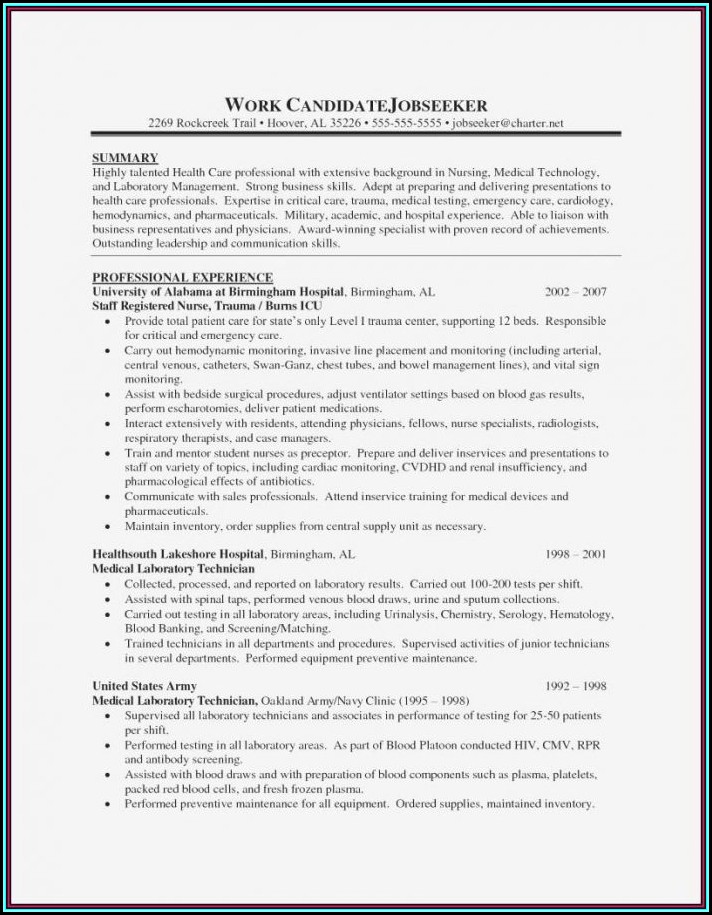 Sample Resume For Nursing Assistant Entry Level