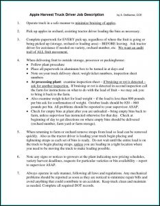 Sample Resumes For Truck Drivers