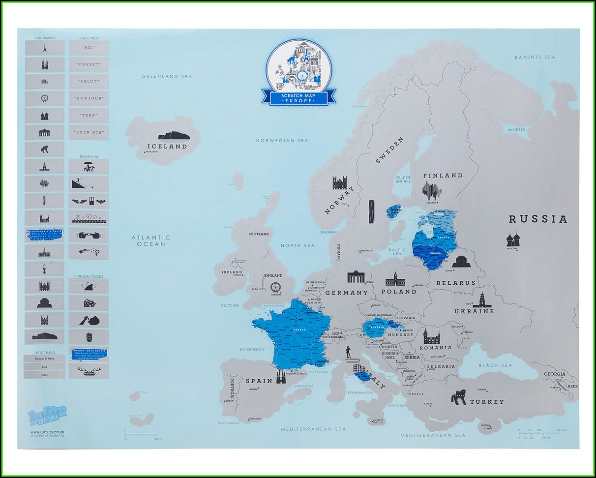 Scratch Map Europe Traditions