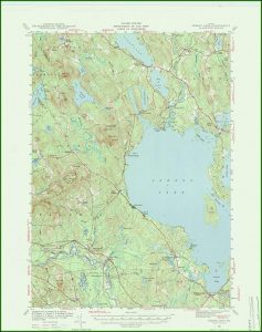 Sebago Lake Topographic Map