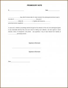 Secured Promissory Note Template Free