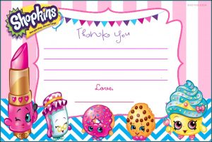 Shopkins Invitations Template Free