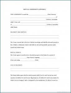 Simple Commercial Lease Agreement Template Word