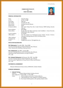 Simple Resume Templates Free Download For Microsoft Word