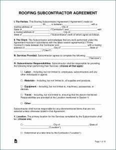 Simple Roofing Contract Template