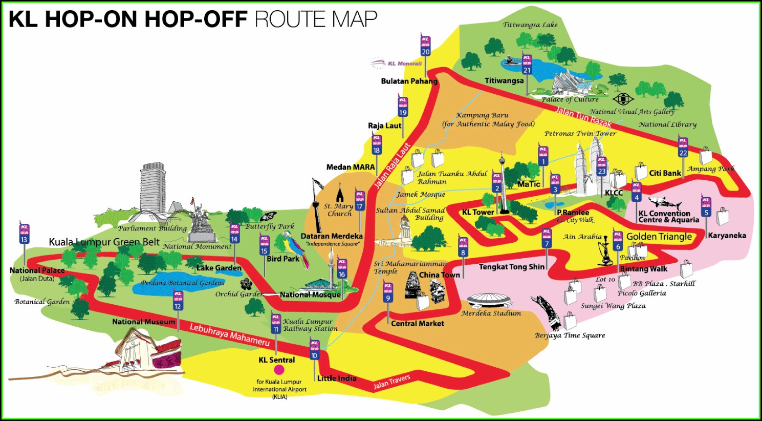 Singapore Hop On Hop Off Bus Route Map