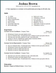 Skill Based Resume Template Free Download