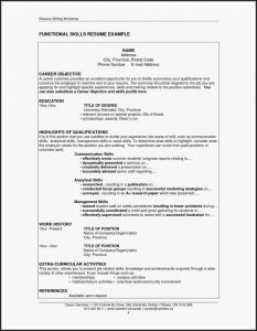 Skills Resume Template Free