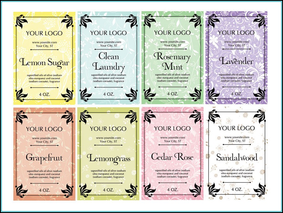 Soap Making Label Templates