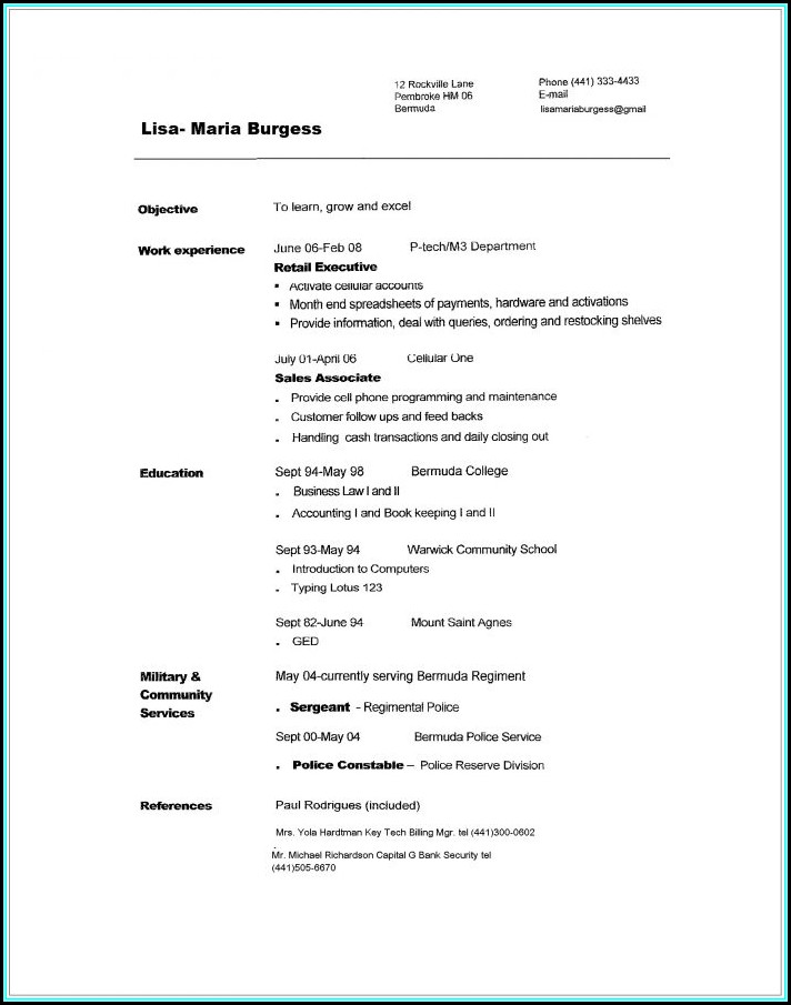 Soft Copy Of Resume Format
