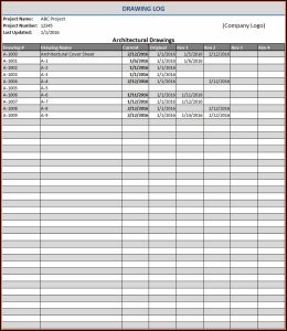 Submittal Log Format