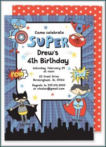 Superhero Invitation Template Free Download