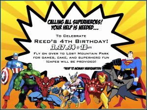 Superhero Invitation Template Psd