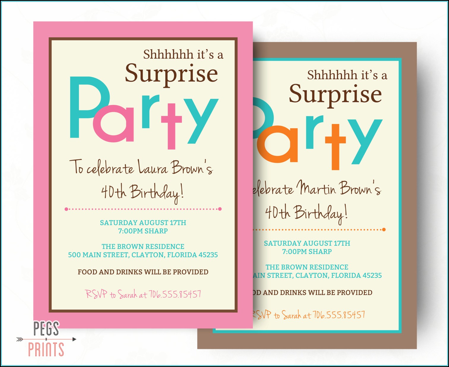 Surprise Party Invitation Template Free