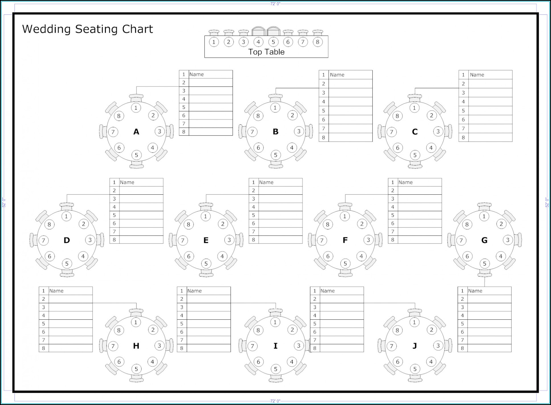 Table Seating Chart Template Microsoft Word