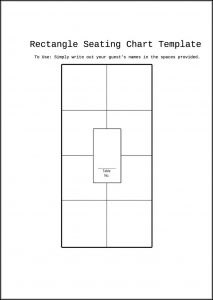 Table Seating Chart Template Word