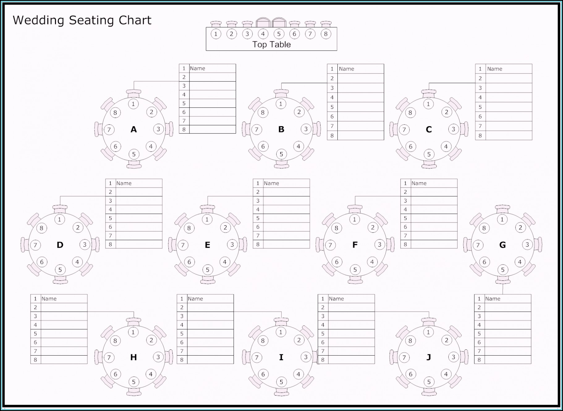 Table Seating Plan Template Free