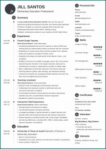 Teachers Resume Templates