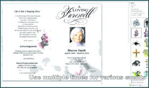 Template For Obituary Card