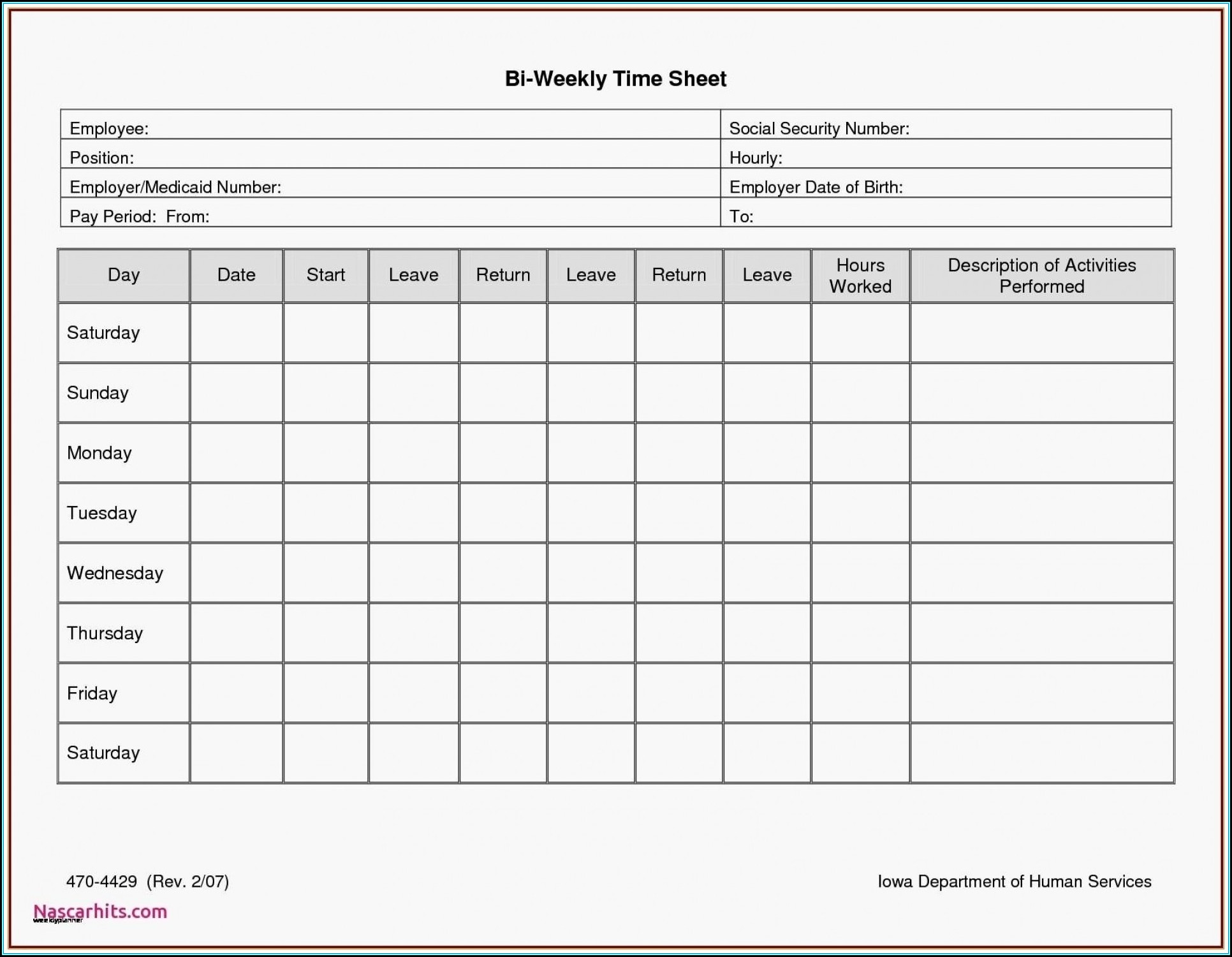 Time Study Templates Excel