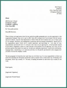 Tour Guide Resume Cover Letter