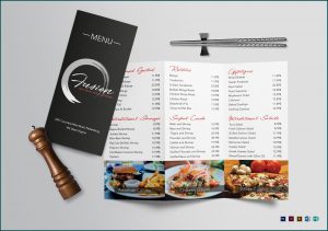 Tri Fold Menu Template Indesign