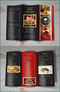 Trifold Menu Template Psd