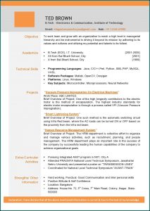 Us Resume Template Free Download