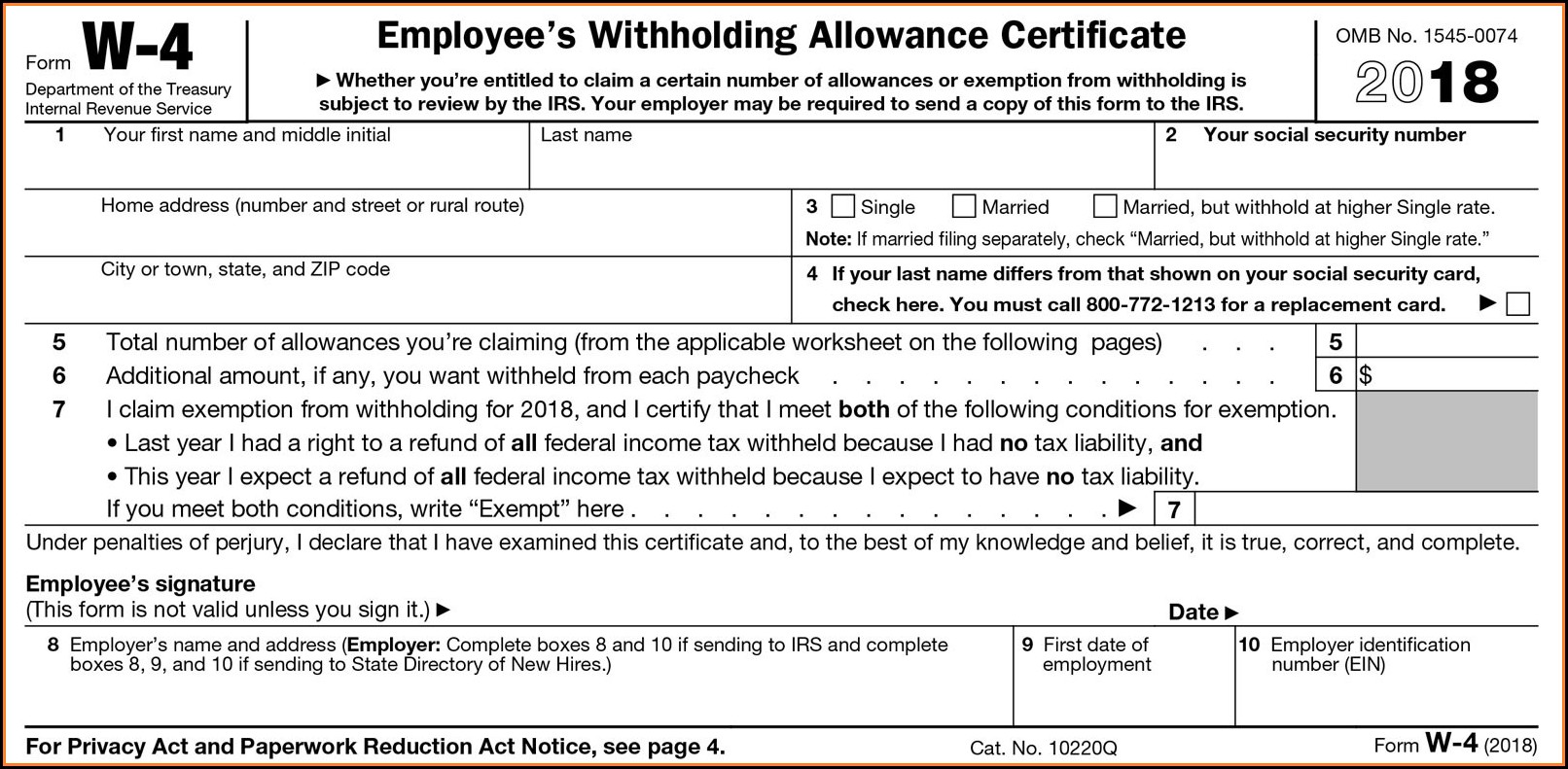 W2 Form For Employees 2019
