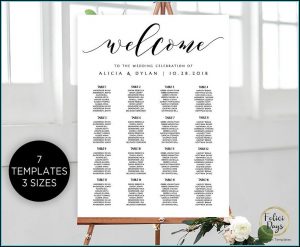 Wedding Seating Chart Poster Template Word