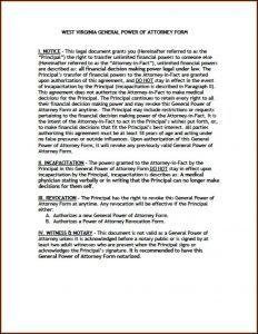 Wv Dmv Power Of Attorney Form
