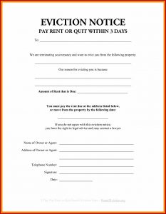 3 Day Eviction Notice Template California