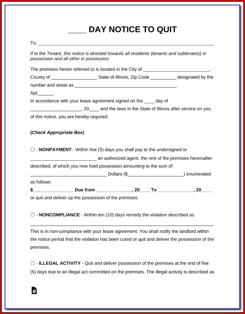 30 Day Eviction Notice Form Template California