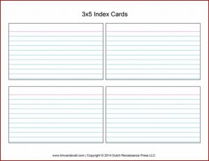 4x6 Index Card Template