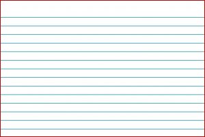 4x6 Index Card Template Excel