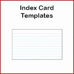 4x6 Index Card Template Word 2016
